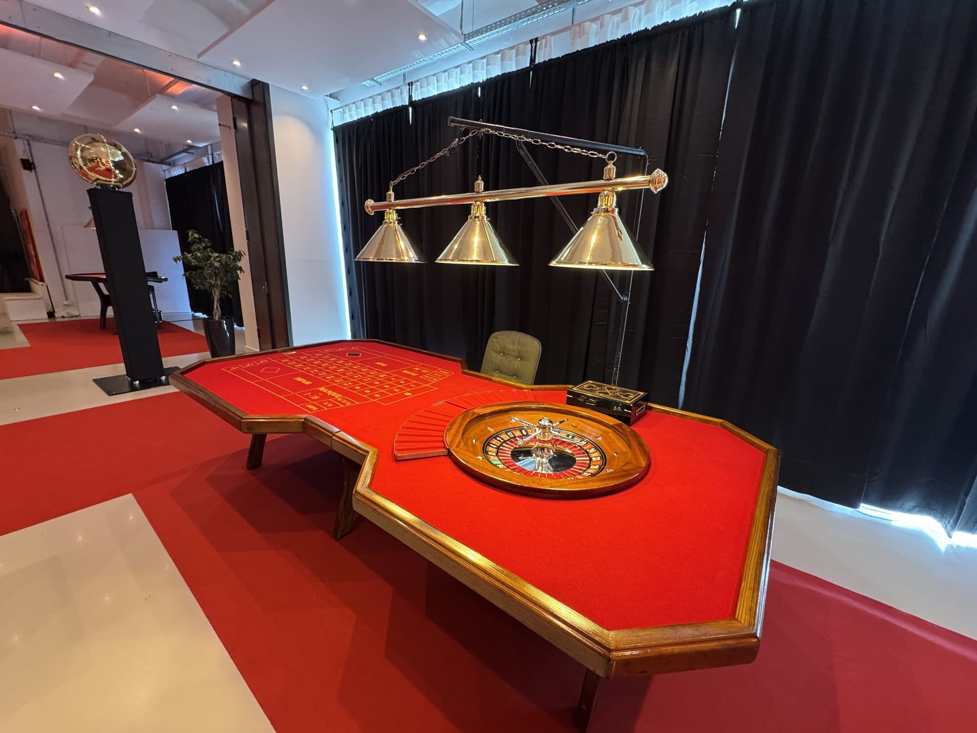 Roulette table at a casino night at the REST2RENT event venue in Hamburg
